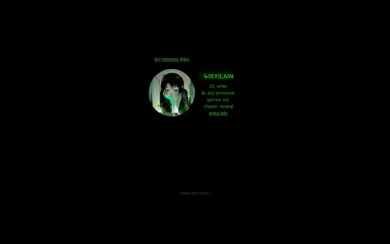 Carrd profile picture for @garbage